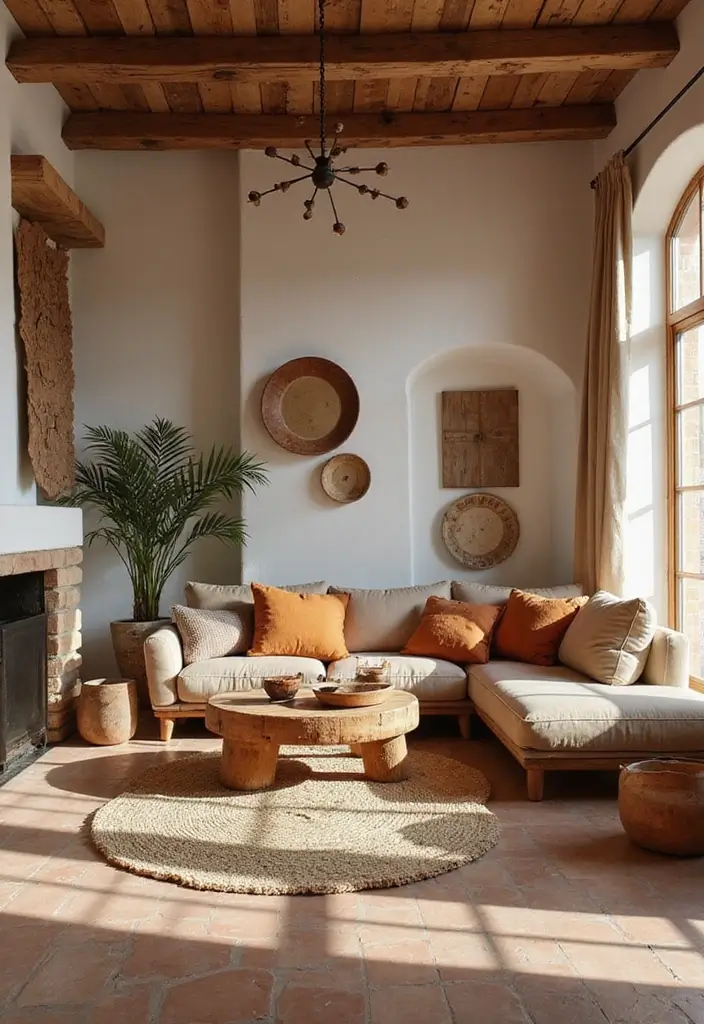 28 Rustic Living Room Ideas That Add Warmth and Character - 26. Earthy Decorative Accents