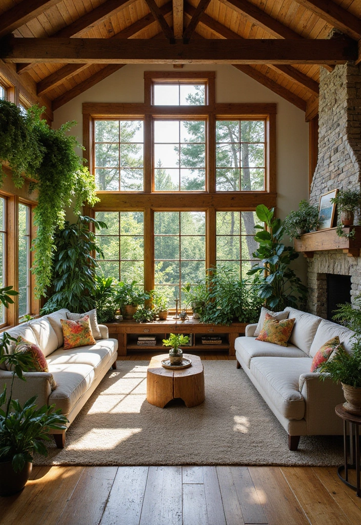 28 Rustic Living Room Ideas That Add Warmth and Character - 7. Natural Elements