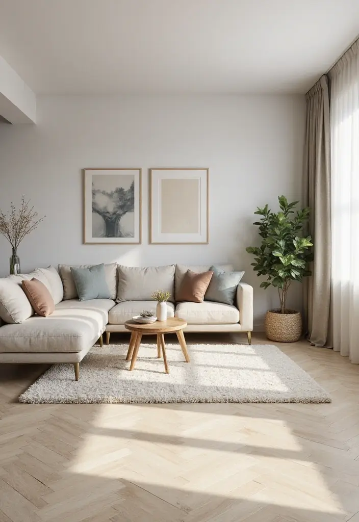 28 Shabby Chic Living Room Ideas That Feel Soft and Vintage - 21. Choose Light-colored Flooring