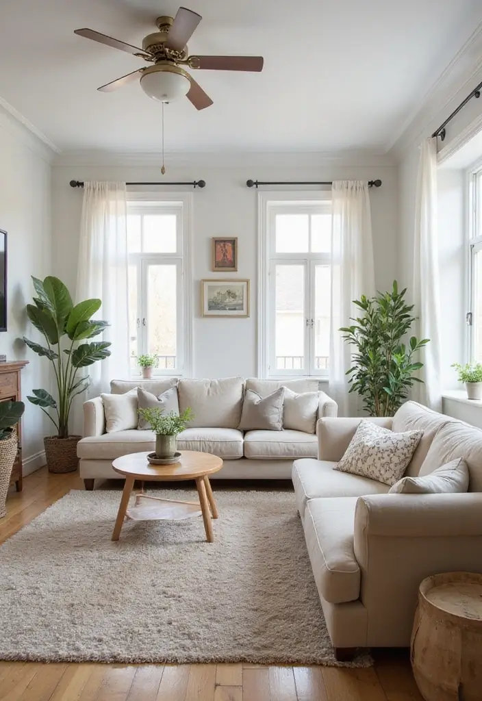 28 Shabby Chic Living Room Ideas That Feel Soft and Vintage - 27. Keep It Clutter-Free