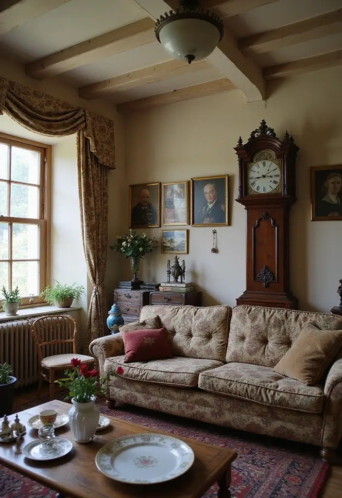 28 Shabby Chic Living Room Ideas That Feel Soft and Vintage - 5. Add Vintage Accessories