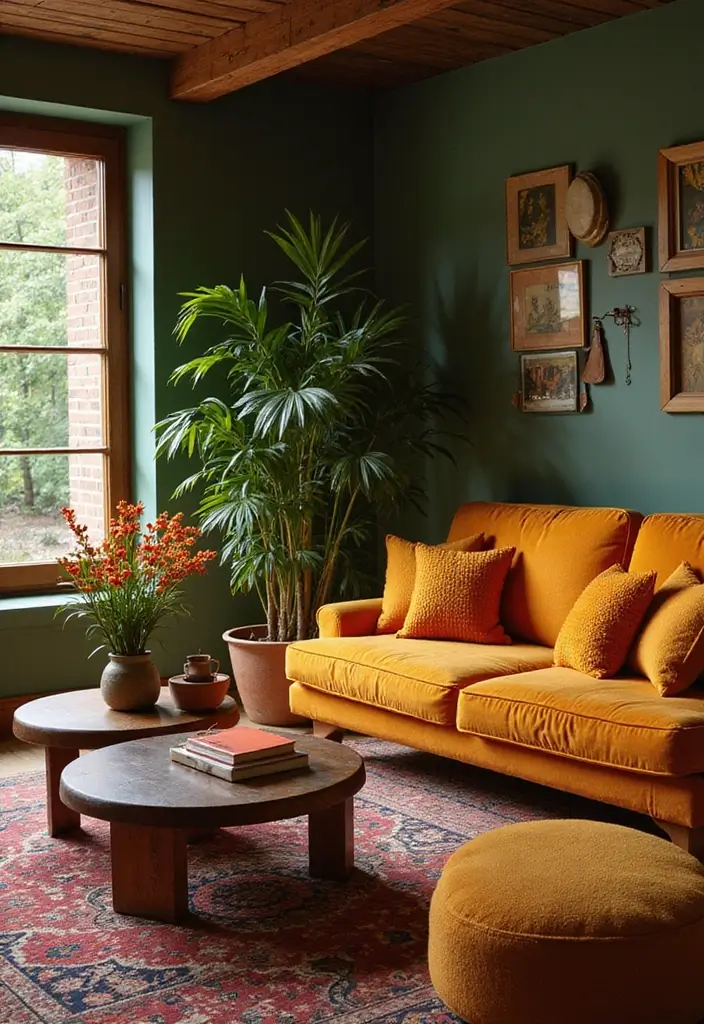 28 Sunset Living Room Ideas That Bring Color and Calm - 9. Soft Saffron for a Golden Glow
