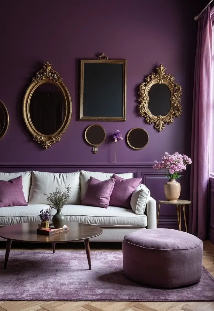 28 Vampire Living Room Ideas That Feel Dark and Dramatic - 3. Dark Wall Colors