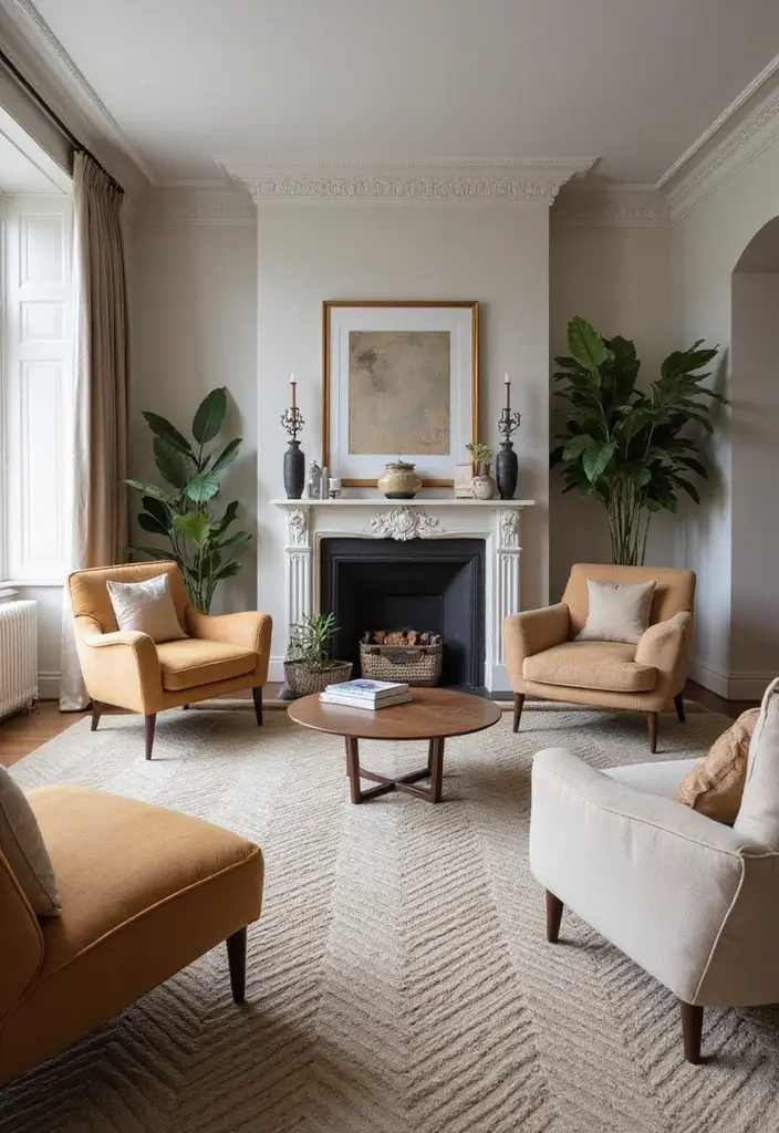 29 Carpet Ideas Living Room Modern Styles That Feel Plush and Trendy - 19. Herringbone Patterns