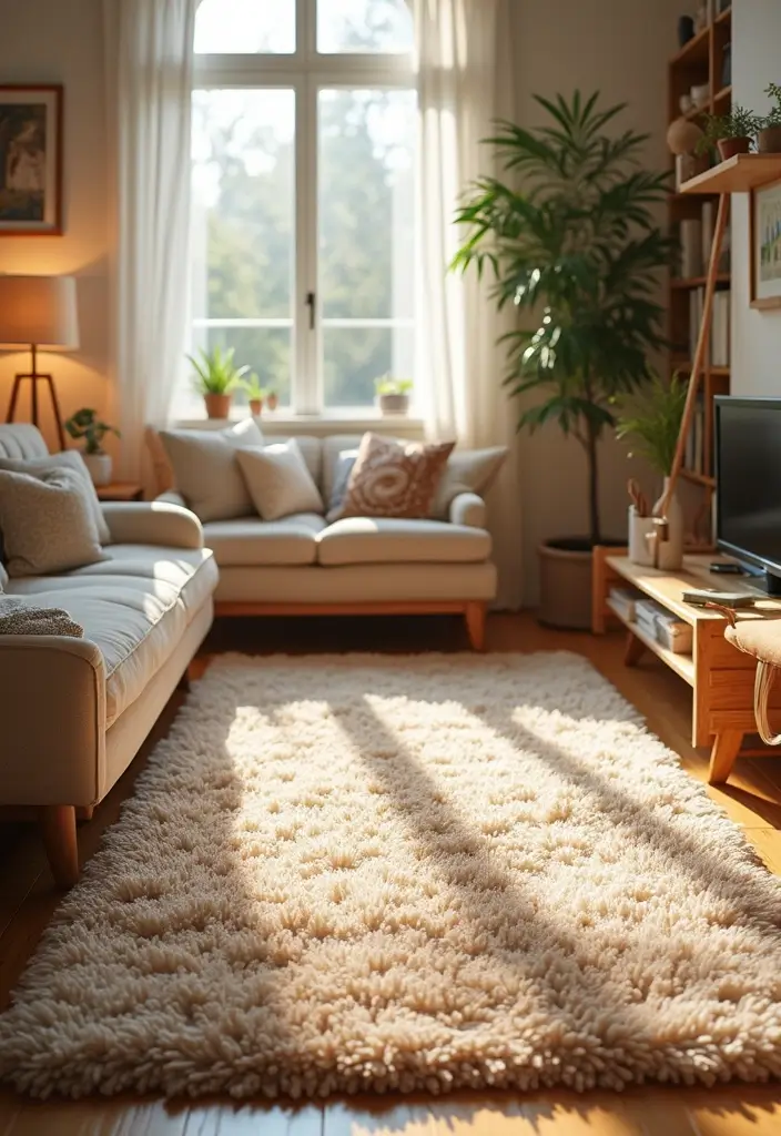 29 Carpet Ideas Living Room Modern Styles That Feel Plush and Trendy - 22. Soft Berber Rugs