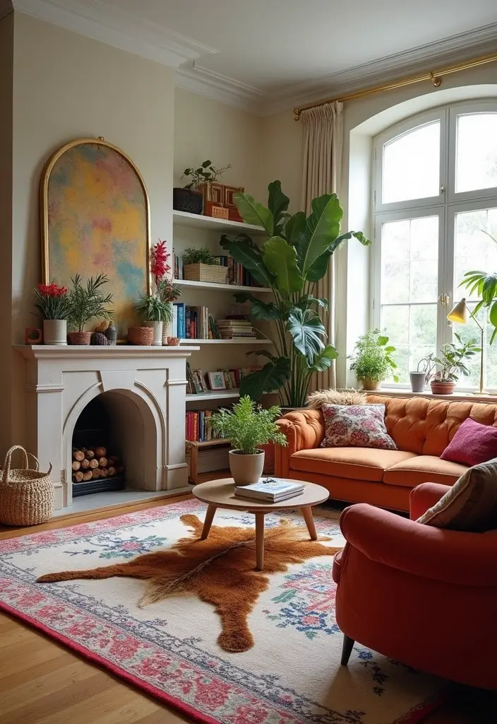 29 Carpet Ideas Living Room Modern Styles That Feel Plush and Trendy - 27. Funky Animal Prints