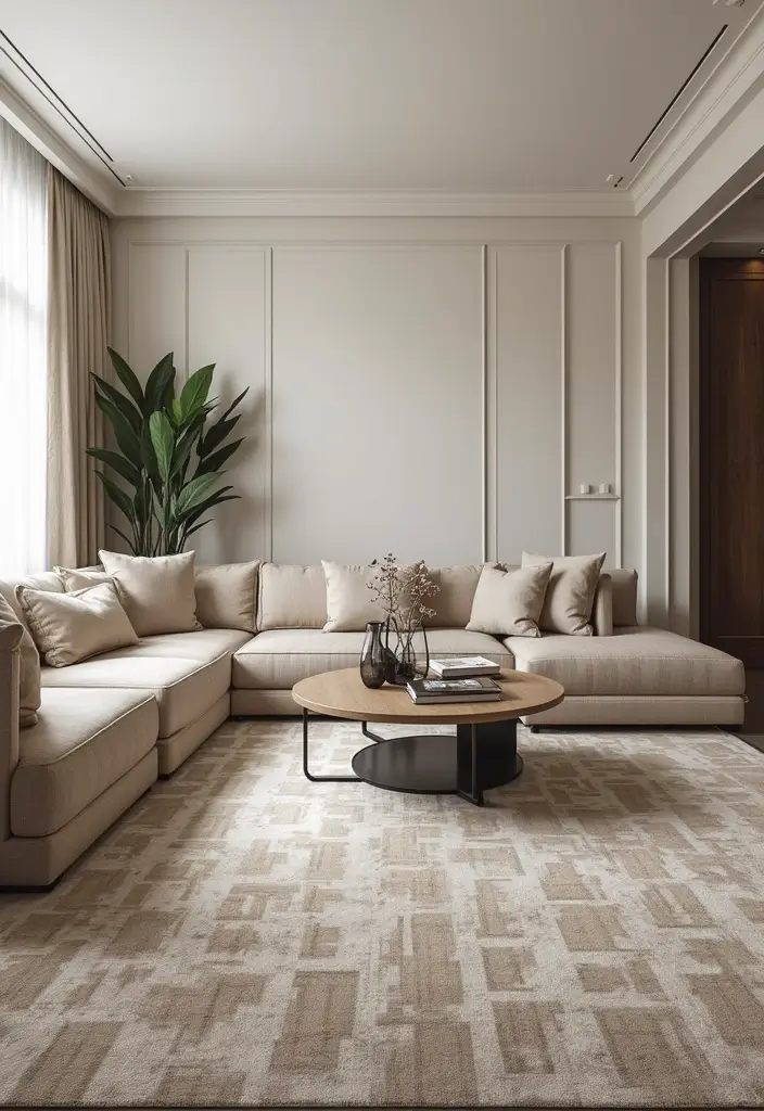 29 Carpet Ideas Living Room Modern Styles That Feel Plush and Trendy - 4. Geometric Patterns