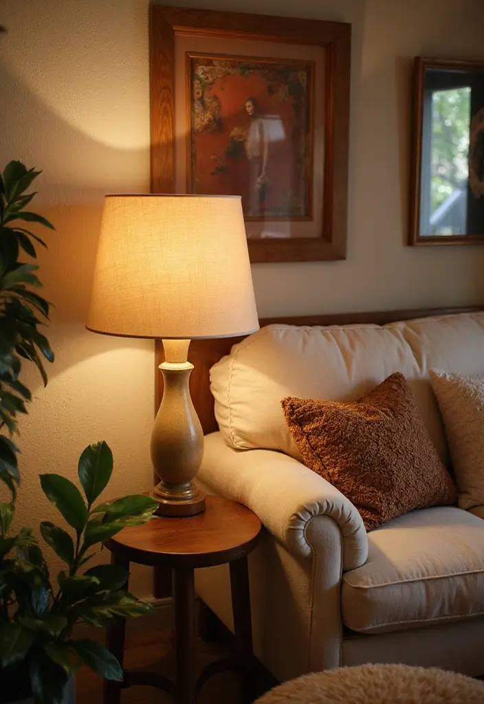 29 Cozy Lamps Living Room Ideas That Add Warmth and Soft Light - 25. Soft Fabric Shade Lamps