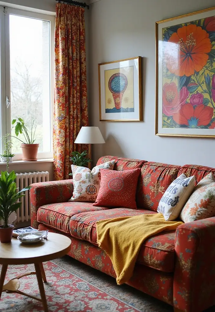 29 Farmhouse Interior Design Living Room Ideas That Feel Timeless and Cozy - 24. Playful Patterns