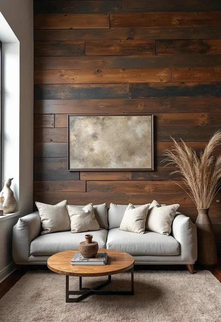 29 Farmhouse Interior Design Living Room Ideas That Feel Timeless and Cozy - 8. Bold Accent Walls