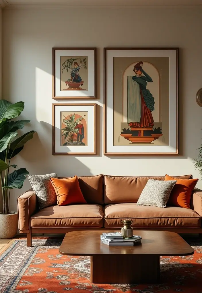 29 Home Decor Ideas: Living Room Traditional Wall Art Styles - 13. Art Deco Prints