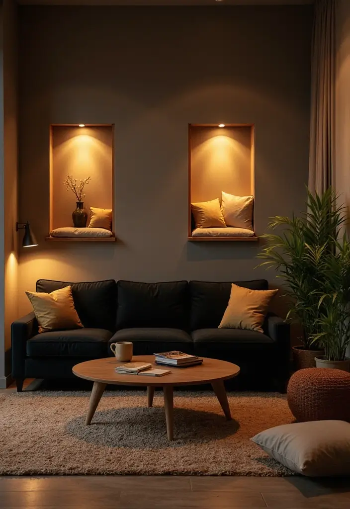 29 Living Room With Black Couch Ideas That Feel Modern and Sleek - 22. Cozy Nooks