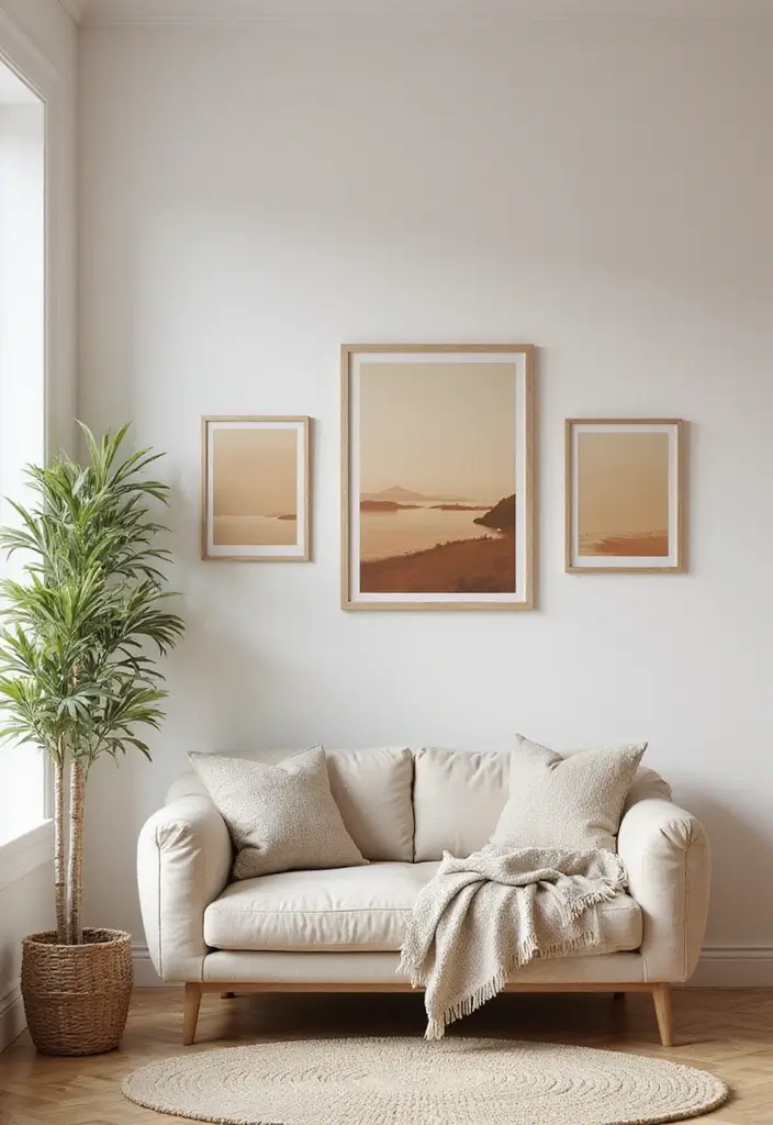 29 Simple Living Room Wall Decor Ideas That Look Clean and Elegant - 10. Vintage Artwork
