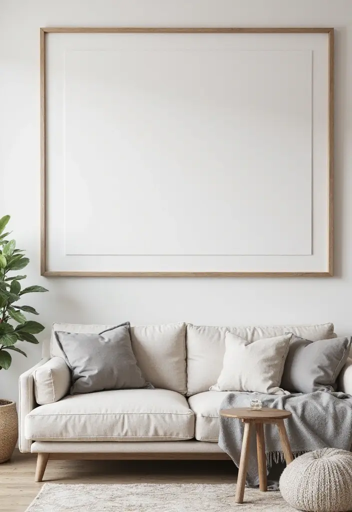 29 Simple Living Room Wall Decor Ideas That Look Clean and Elegant - 19. Simple Wall Borders