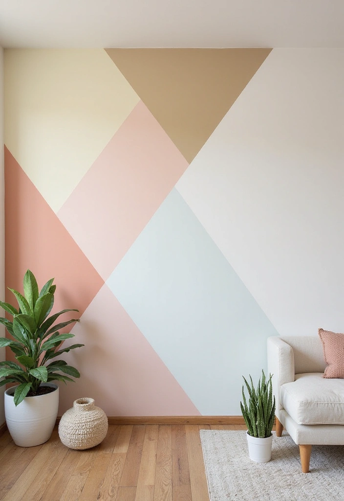 29 Simple Living Room Wall Decor Ideas That Look Clean and Elegant - 22. Simple Wall Color Patterns