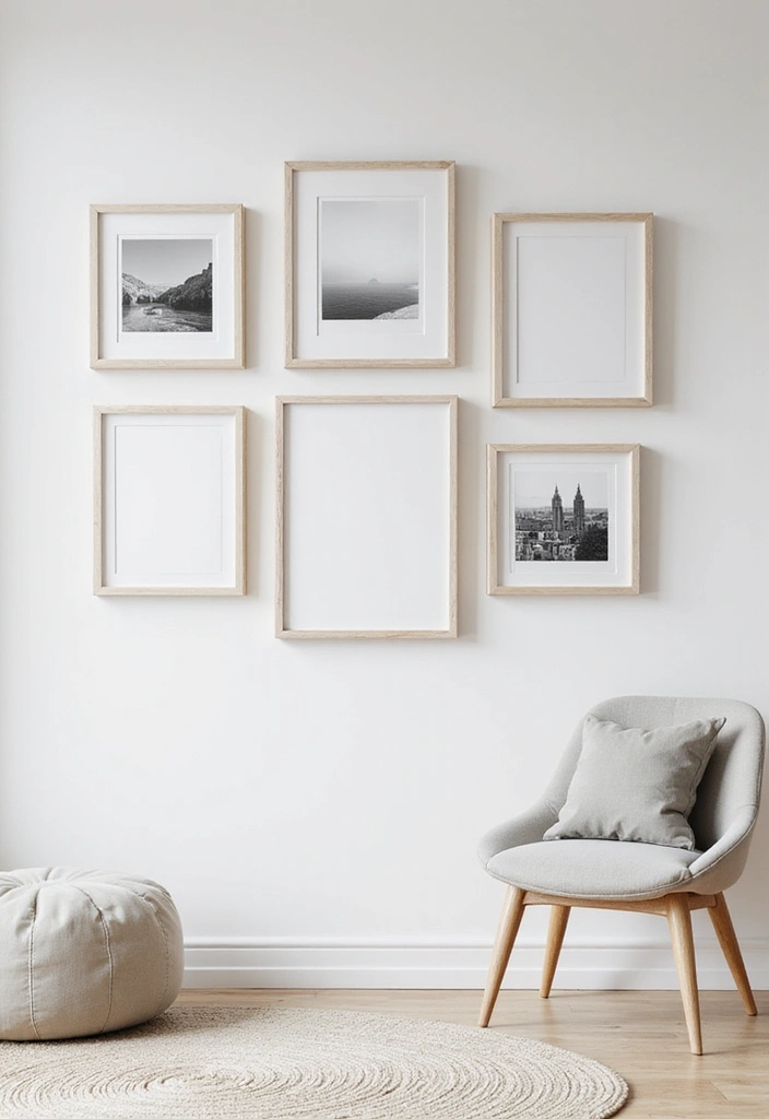 29 Simple Living Room Wall Decor Ideas That Look Clean and Elegant - 4. A Series of Black and White Photos
