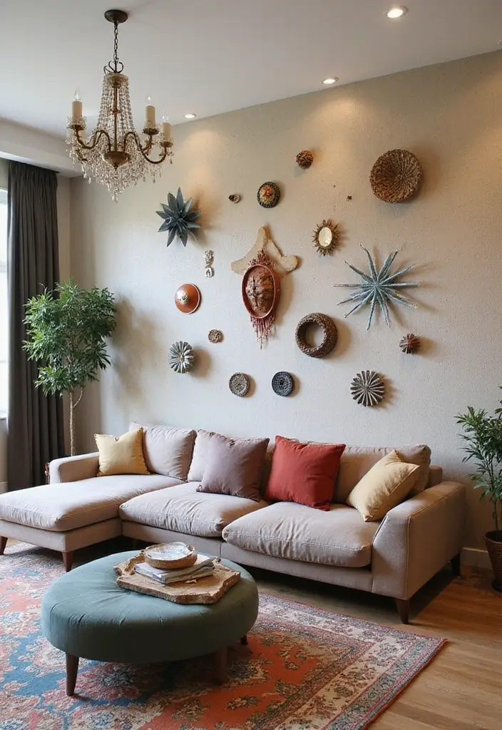 29 Textured Accent Walls in Living Room Ideas That Add Depth and Warmth - 14. 3D Wall Art