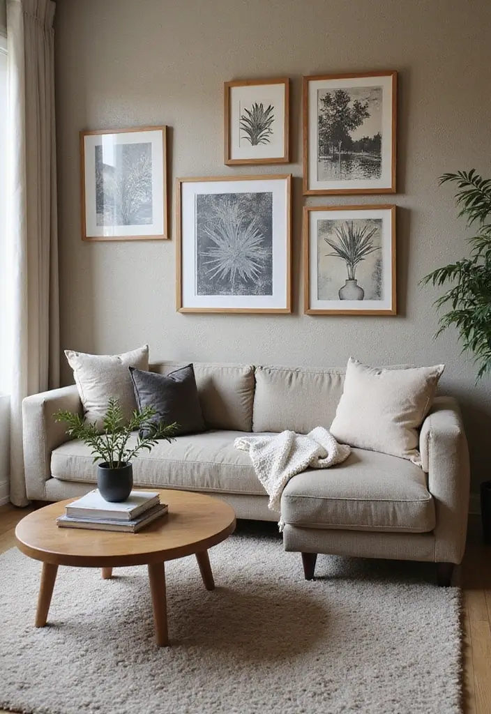 29 Textured Accent Walls in Living Room Ideas That Add Depth and Warmth - 25. Silk Screen Prints