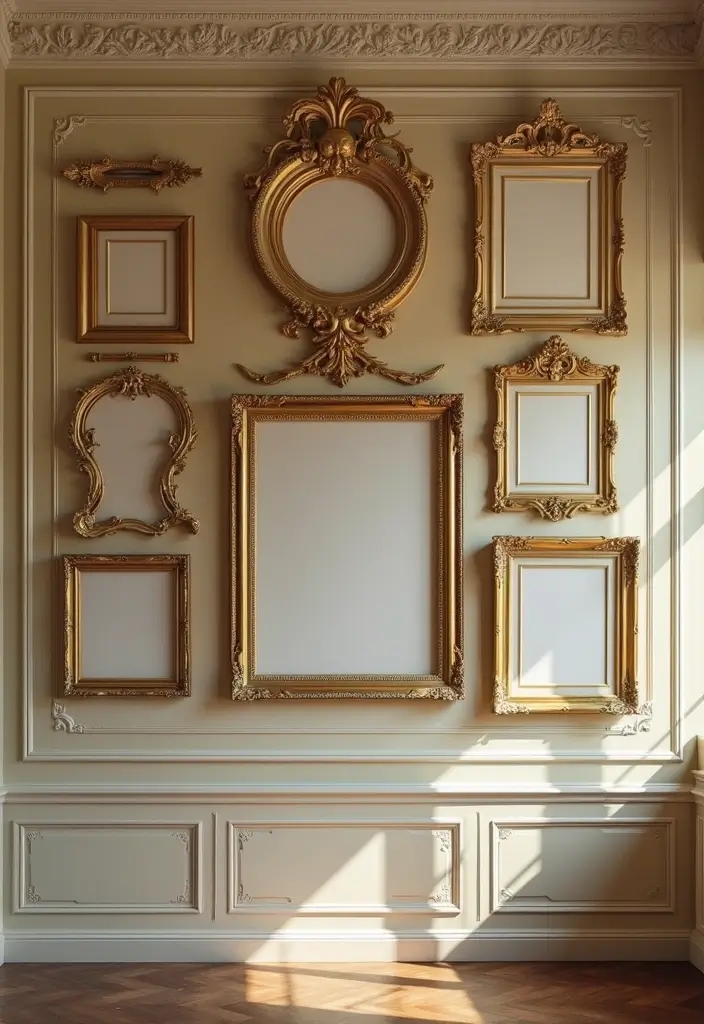 29 Wall Mirror Ideas Living Room Decor That Brighten Any Space - 1. Ornate Vintage Frames