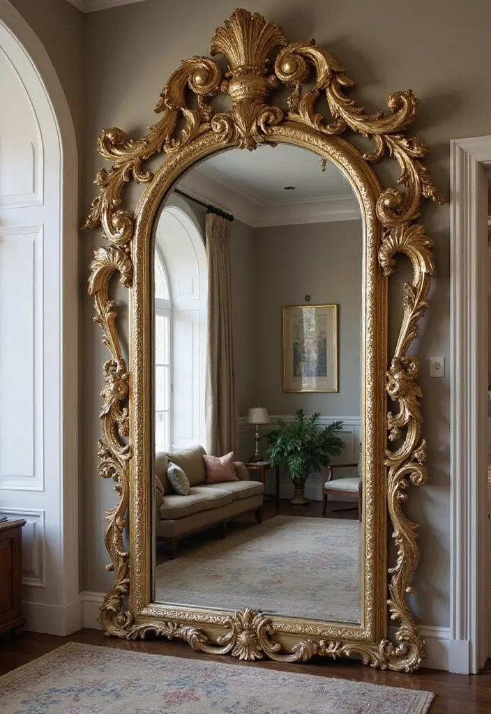 29 Wall Mirror Ideas Living Room Decor That Brighten Any Space - 22. Vintage Venetian Mirrors