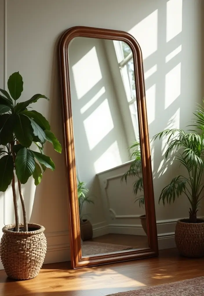 29 Wall Mirror Ideas Living Room Decor That Brighten Any Space - 7. Oversized Floor Mirrors