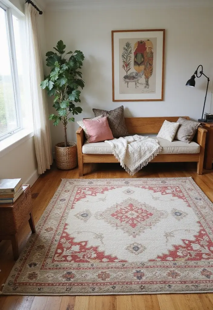 29 Western Living Room Ideas That Bring Rustic Cowboy Charm - 17. Layered Rugs for Comfort