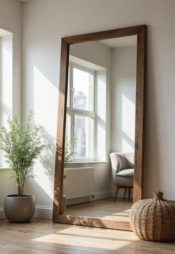 29 Western Living Room Ideas That Bring Rustic Cowboy Charm - 23. Use Mirrors to Enhance Light and Space