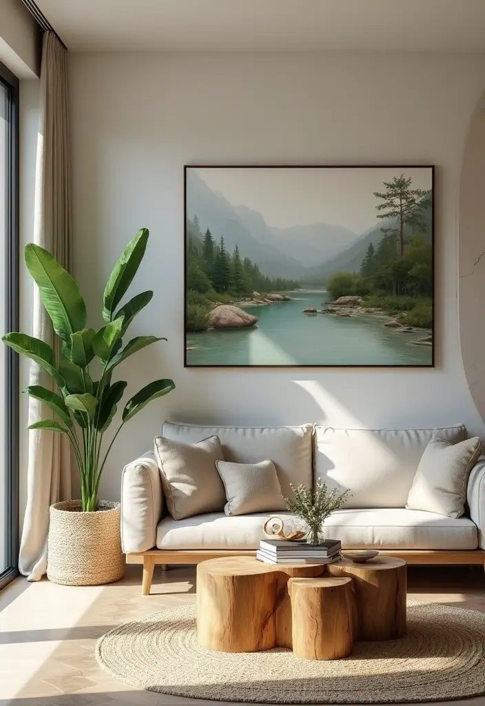 29 Western Living Room Ideas That Bring Rustic Cowboy Charm - 29. Use Nature-Inspired Decor