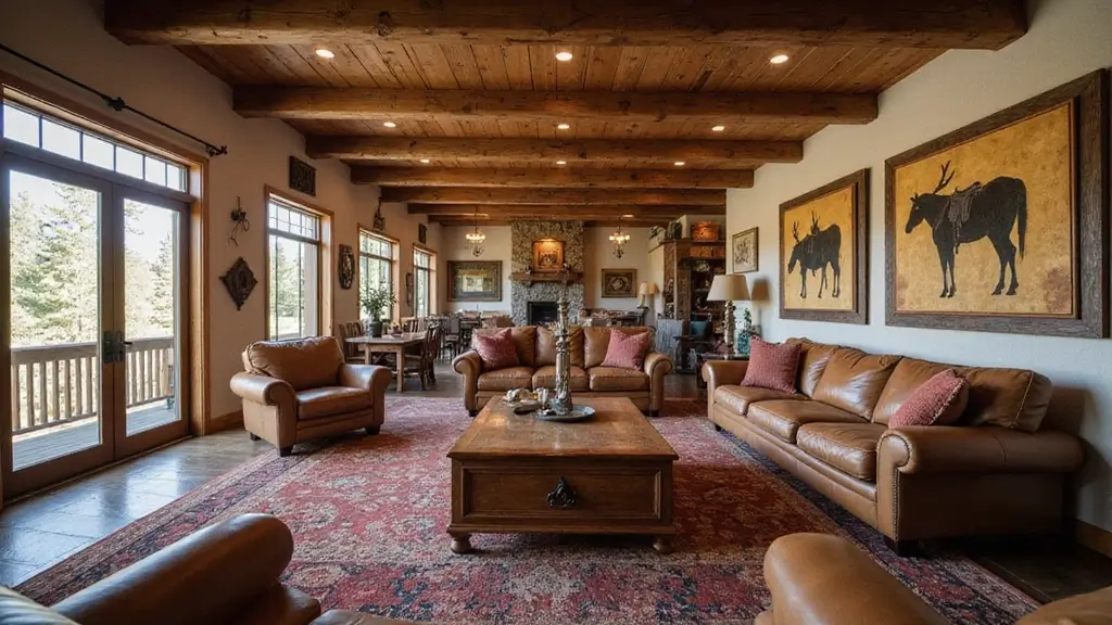 29 Western Living Room Ideas That Bring Rustic Cowboy Charm