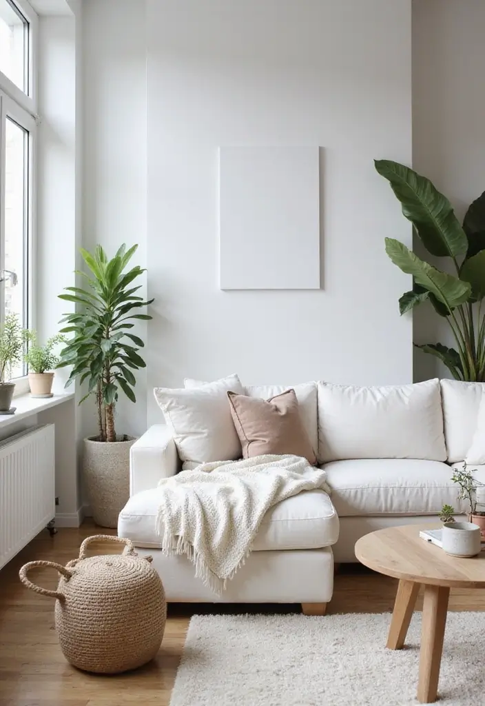 29 White Sofa Living Room Ideas That Feel Bright and Airy - 1. Scandinavian Serenity