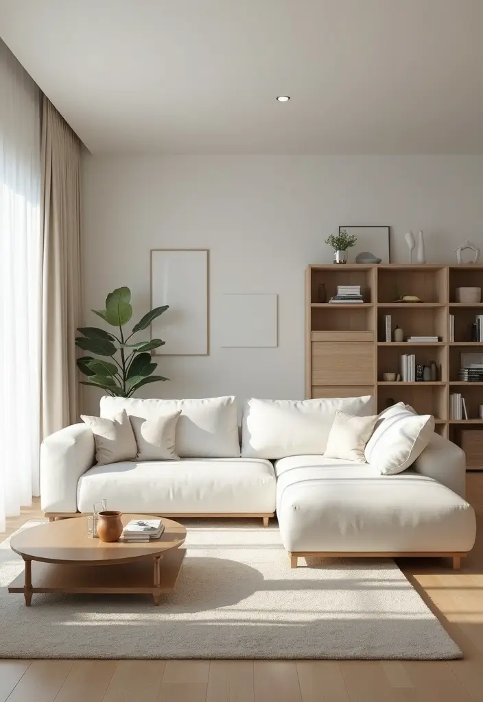 29 White Sofa Living Room Ideas That Feel Bright and Airy - 27. Multi-Functional Spaces