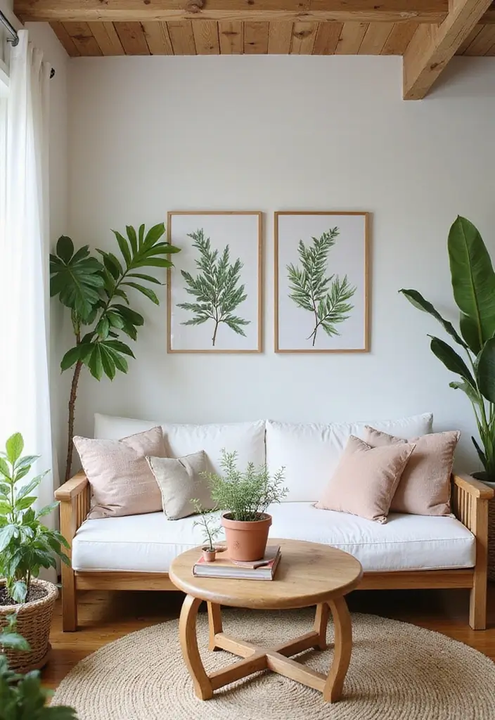 29 White Sofa Living Room Ideas That Feel Bright and Airy - 28. Outdoor-Inspired