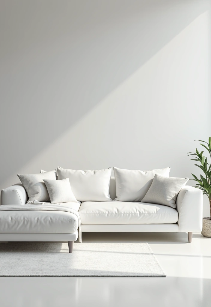 29 White Sofa Living Room Ideas That Feel Bright and Airy - 3. Modern Minimalism