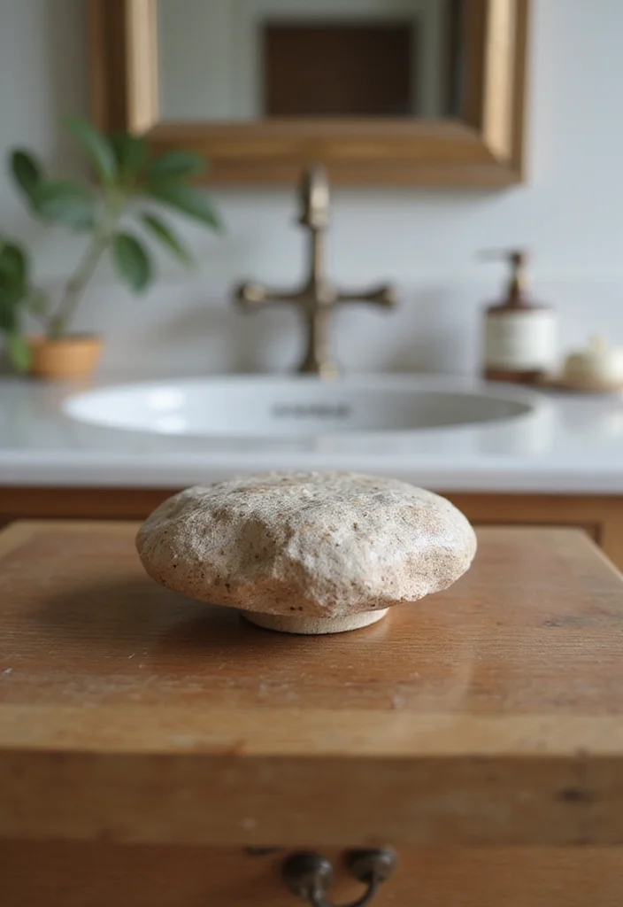 12 Bathroom Cabinet Knob Ideas For A Fresh Look - 5. Natural Stone Knobs