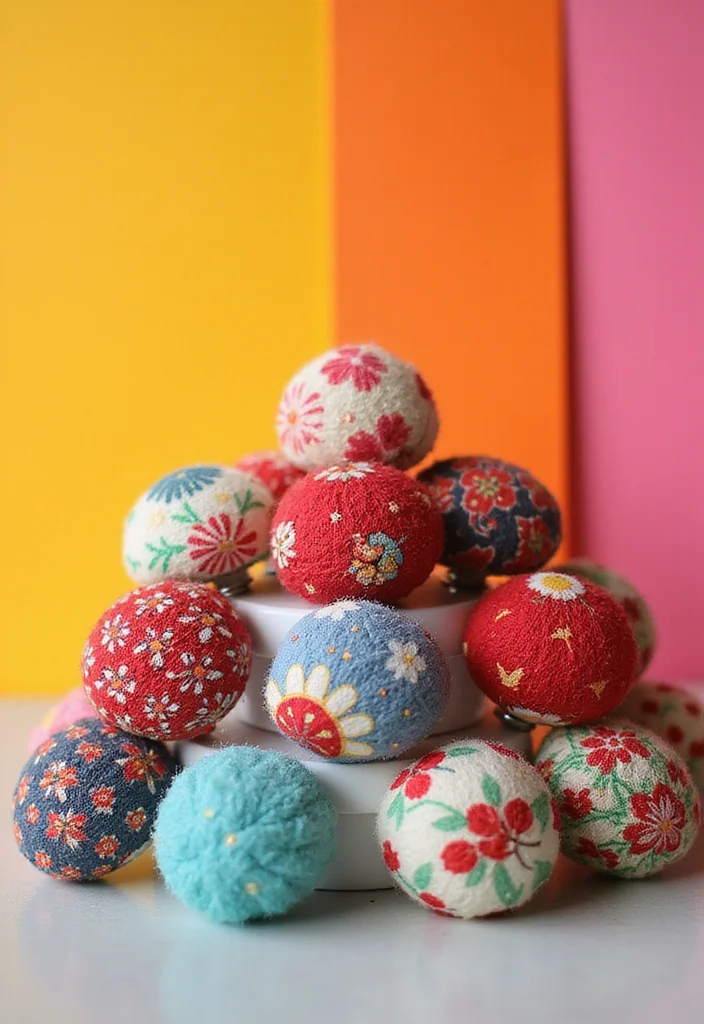 12 Bathroom Cabinet Knob Ideas For A Fresh Look - 6. Upcycled Fabric Knobs