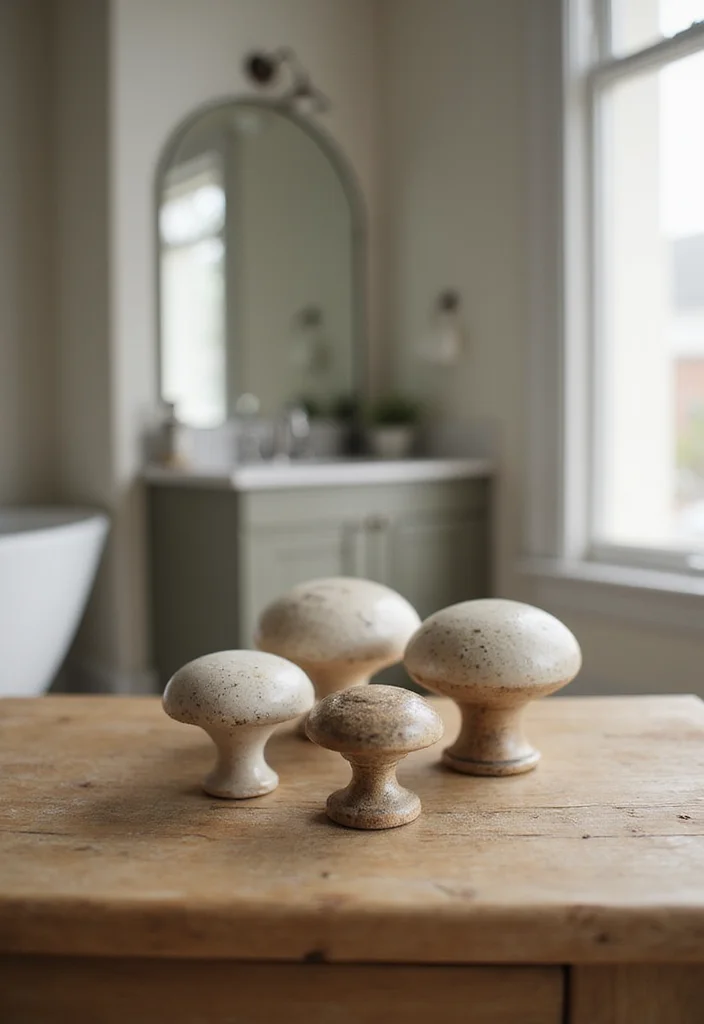 12 Bathroom Cabinet Knob Ideas For A Fresh Look - 9. Artisan Handmade Knobs