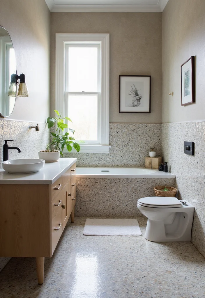 14 Bathroom Baseboard Ideas For A Finished Look - 11. Textured Baseboards for Added Depth