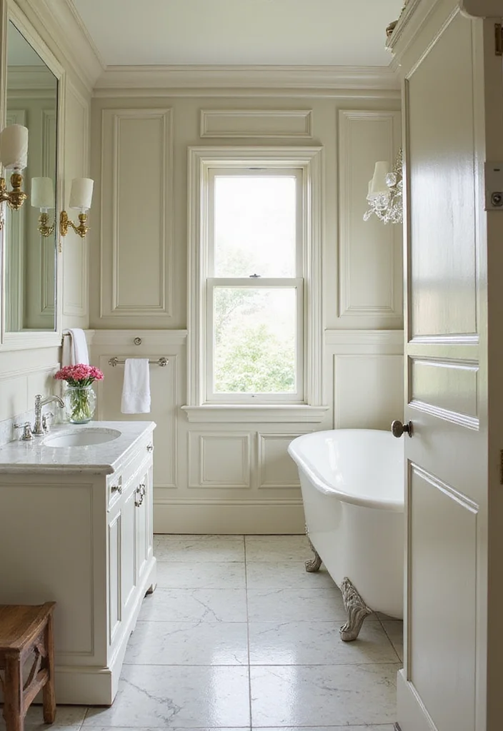 14 Bathroom Baseboard Ideas For A Finished Look - 13. Molding and Trim for a Polished Finish