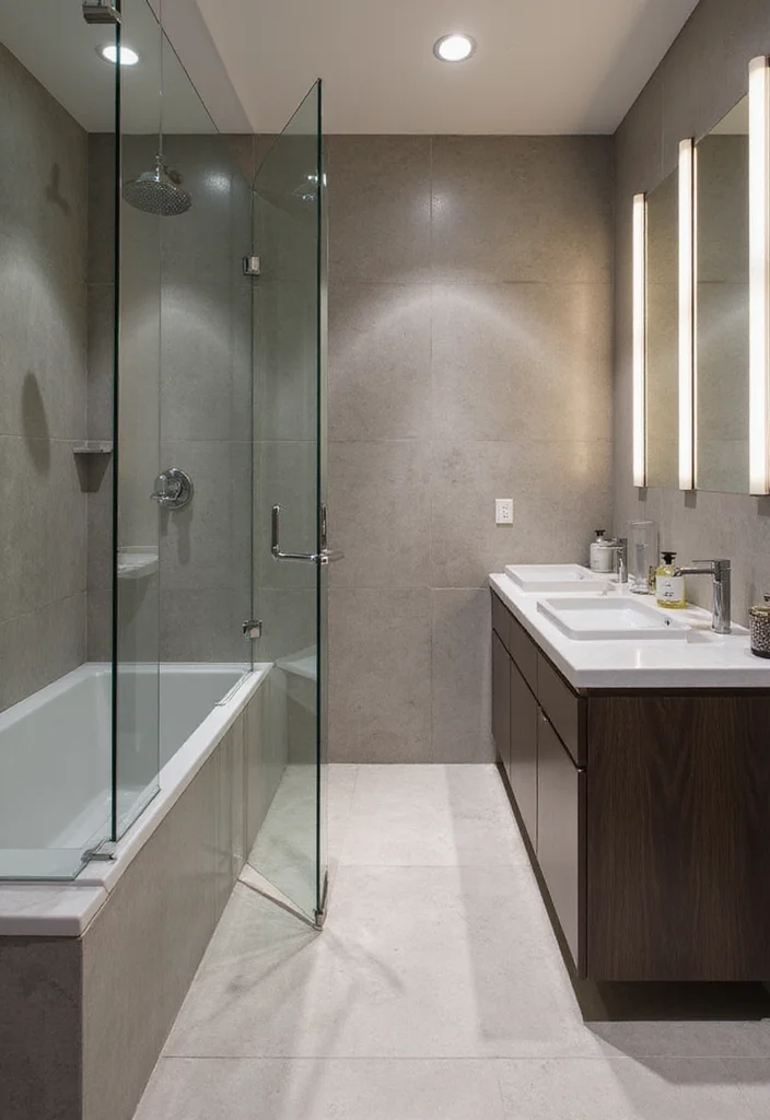 14 Bathroom Baseboard Ideas For A Finished Look - 4. Modern Metal Baseboards