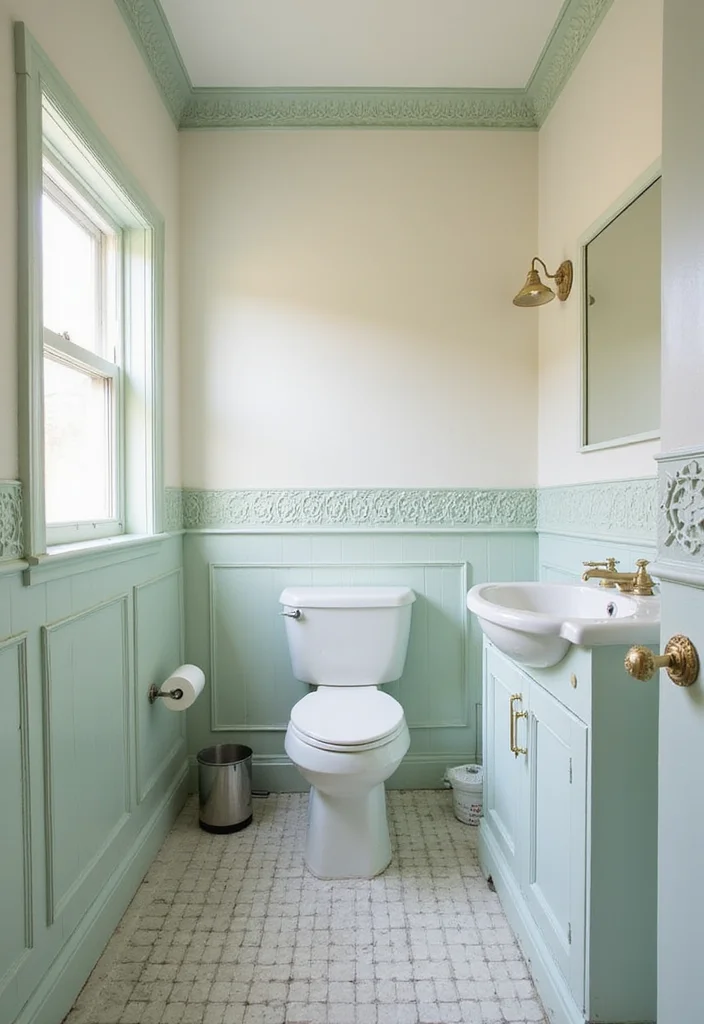 14 Bathroom Baseboard Ideas For A Finished Look - 9. Vintage Style Baseboards