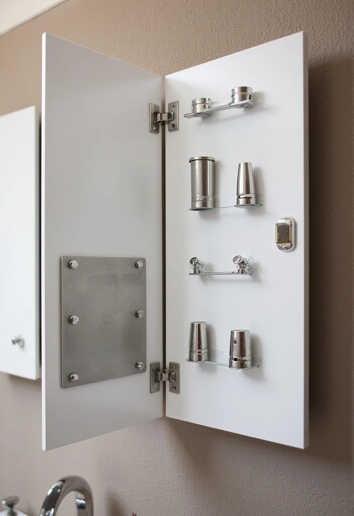 14 Bathroom Medicine Cabinet Ideas With Smart Storage - 6. Magnetic Strip for Small Items