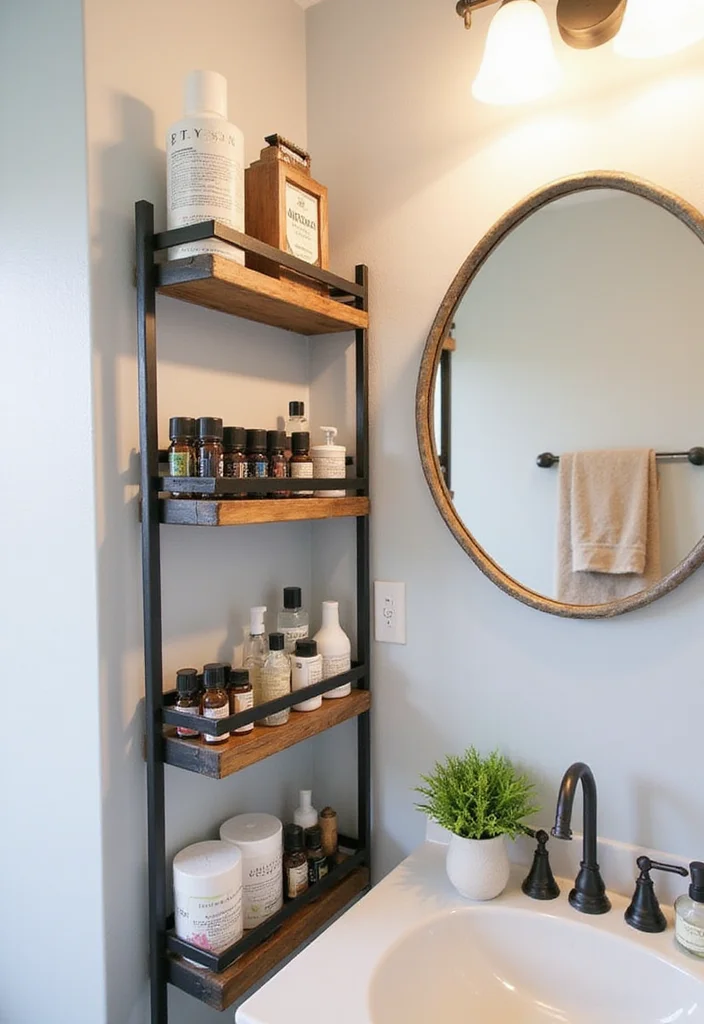 14 Bathroom Medicine Cabinet Ideas With Smart Storage - 7. Tiered Spice Rack for Extra Storage