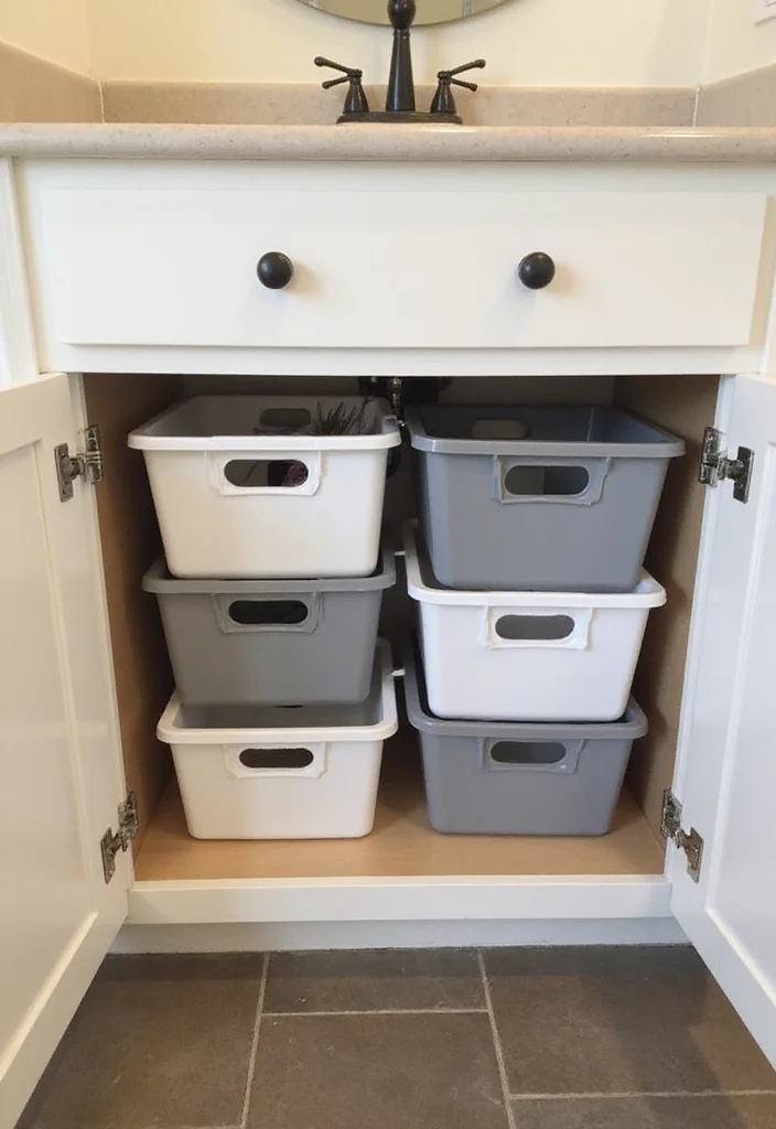 14 Bathroom Medicine Cabinet Ideas With Smart Storage - 8. Under-Sink Cabinet Organization