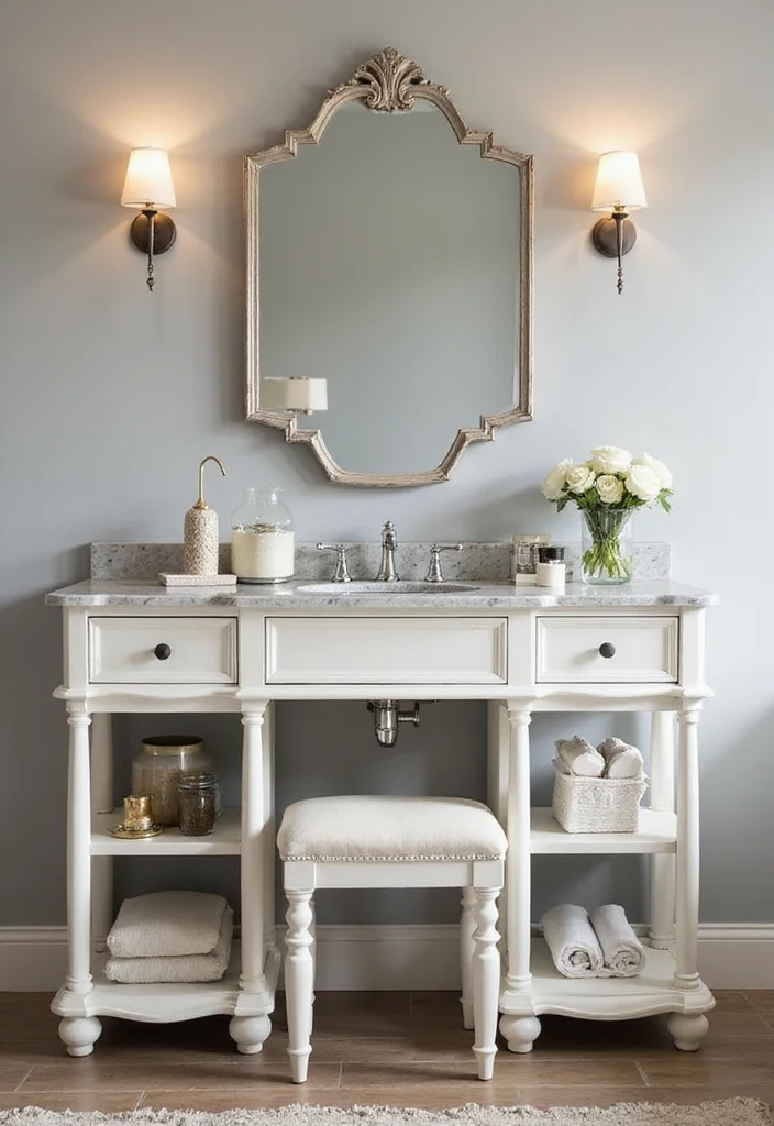 14 Bedroom Bathroom Combo Ideas For Practical Living - 1. Dual-Purpose Vanity