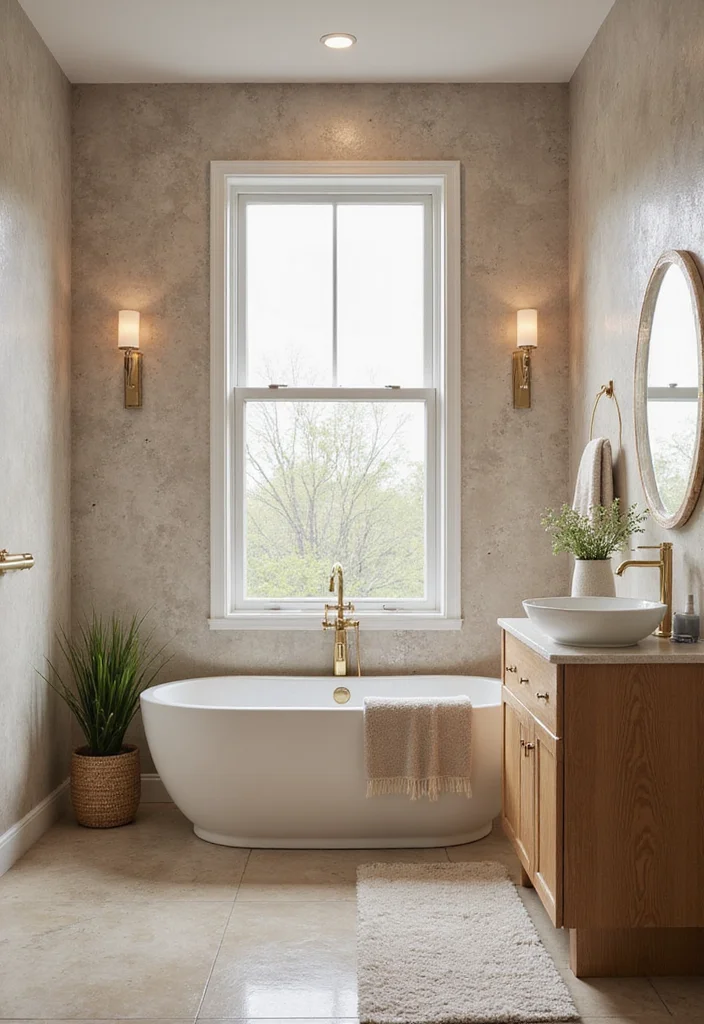 14 Bedroom Bathroom Combo Ideas For Practical Living - 11. Textured Wall Treatments