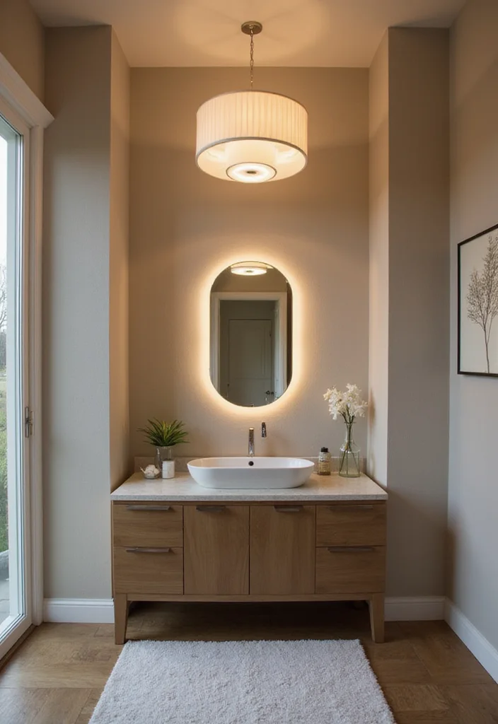 14 Bedroom Bathroom Combo Ideas For Practical Living - 9. Statement Lighting Fixtures