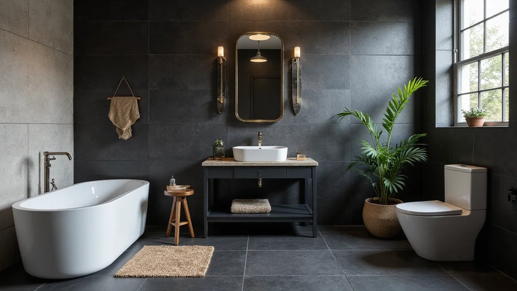 14 Black Tile Bathroom Floor Ideas With Bold Style