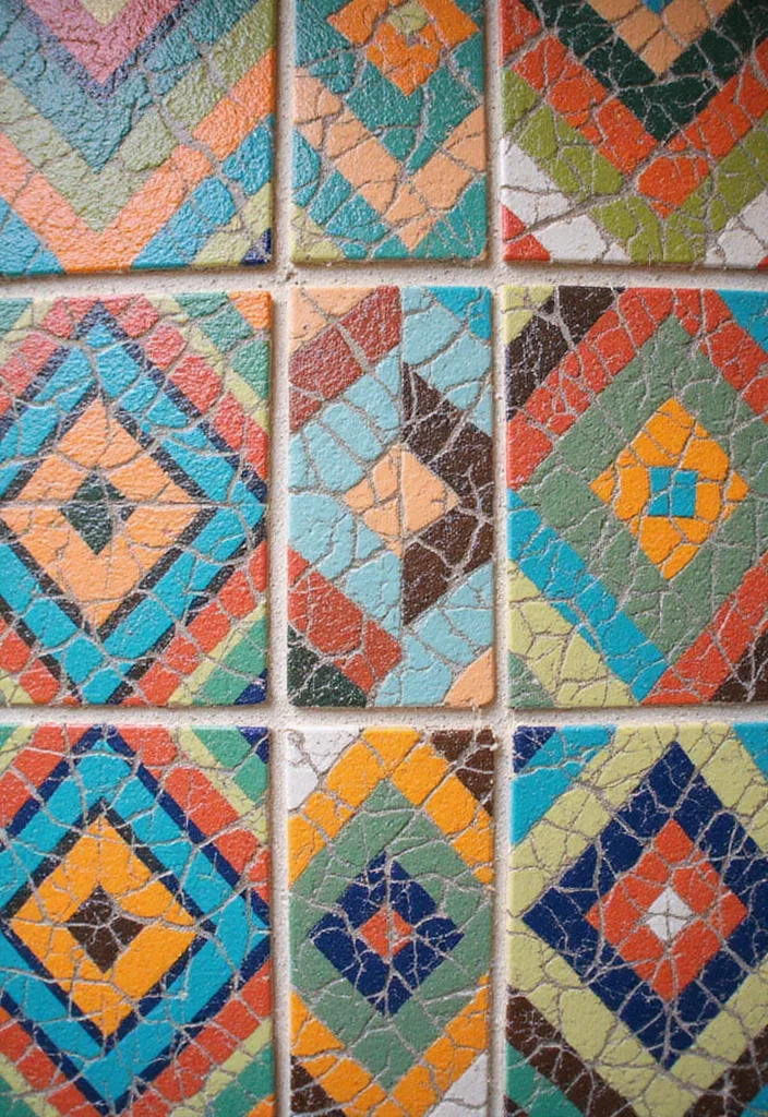 14 Colourful Bathroom Ideas With Vibrant Energy - 1. Bold Mosaic Tiles