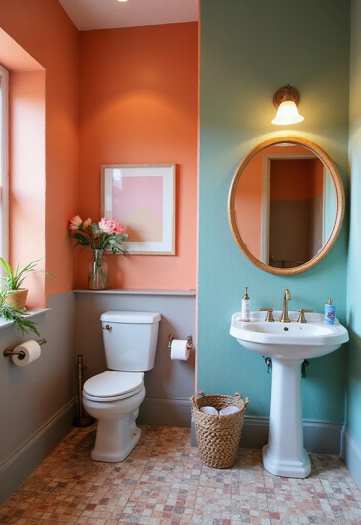 14 Colourful Bathroom Ideas With Vibrant Energy - 6. Energetic Color Schemes