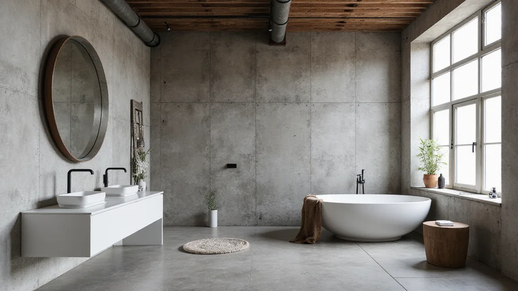 14 Concrete Tile Bathroom Ideas With Industrial Vibe